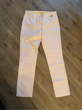 Michael Kors Blossom Pink and White Gingham Pants